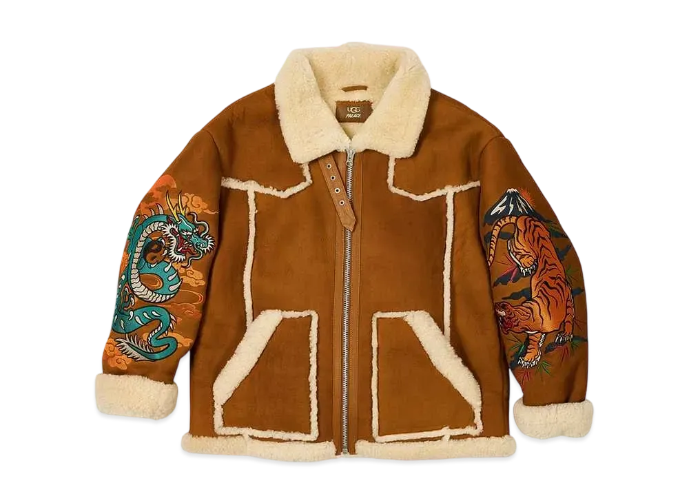 PALACE x UGG Shearling Jacket "Chestnut"