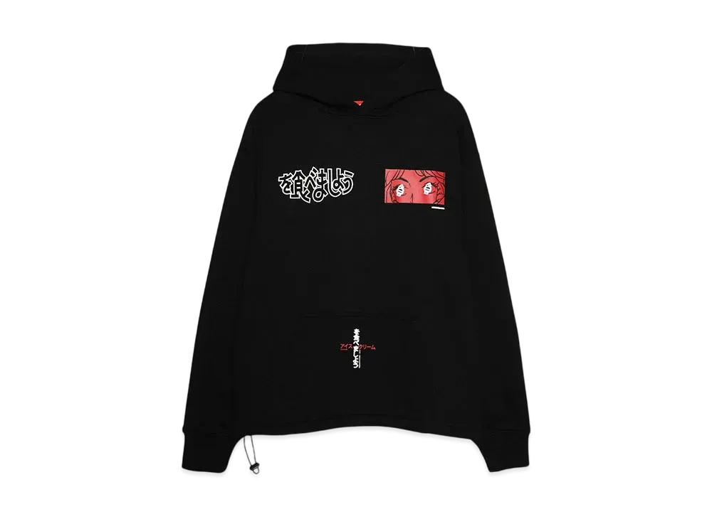 ICECREAM THESE EYES CROPPED HOODIE "BLACK"