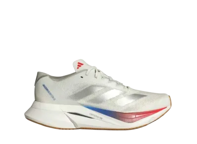 adidas Women's Adizero Boston 12 "Core White/Matte Silver/Pure Ruby"