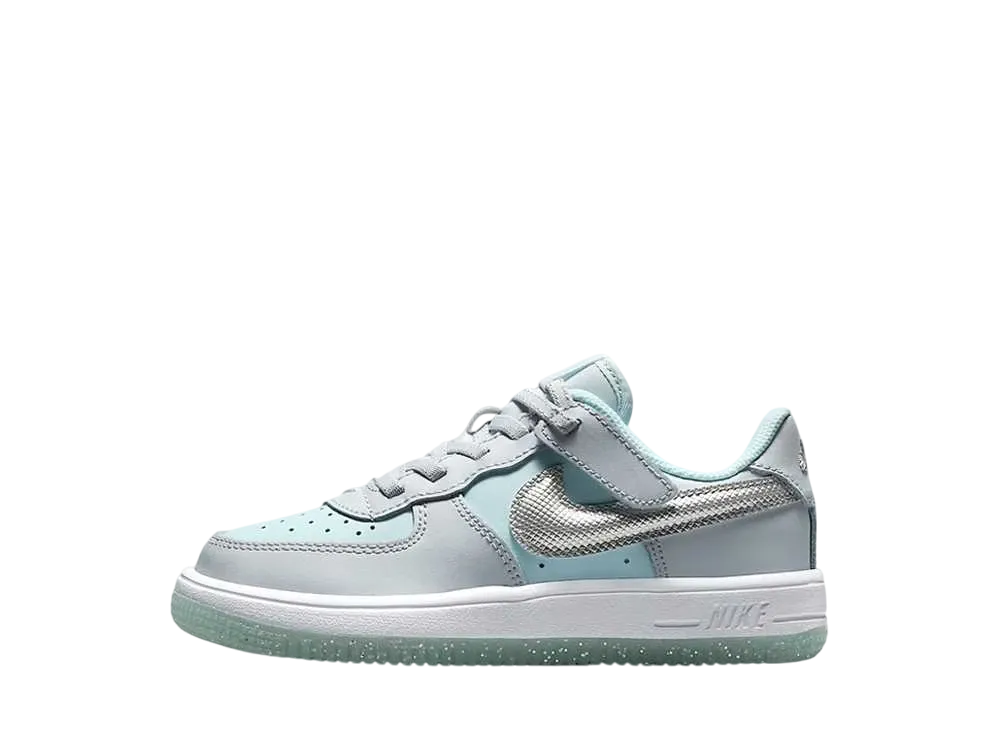 ナイキ PS フォース1 ロー イージーオン "ピュアプラチナム/グレイシャーブルー/ホワイト/メタリックシルバー" (キッズ)