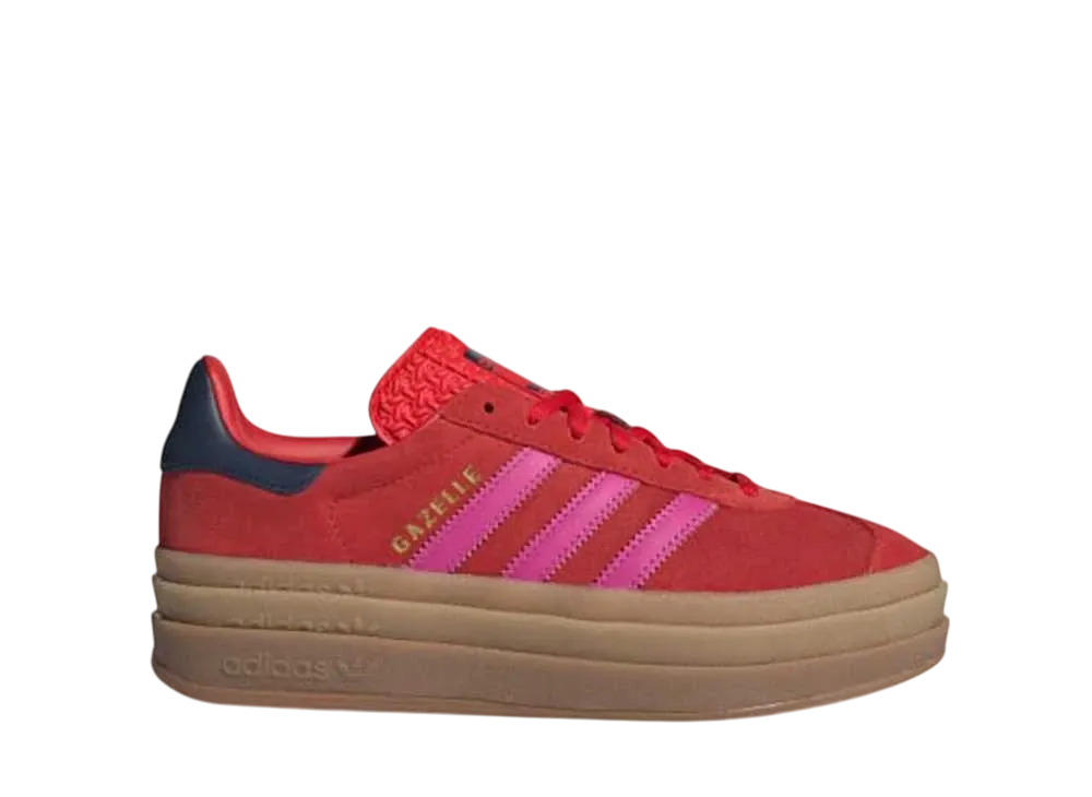 adidas Women's Gazelle Bold "Red/Semi Lucid Fuchsia/Night Indigo"