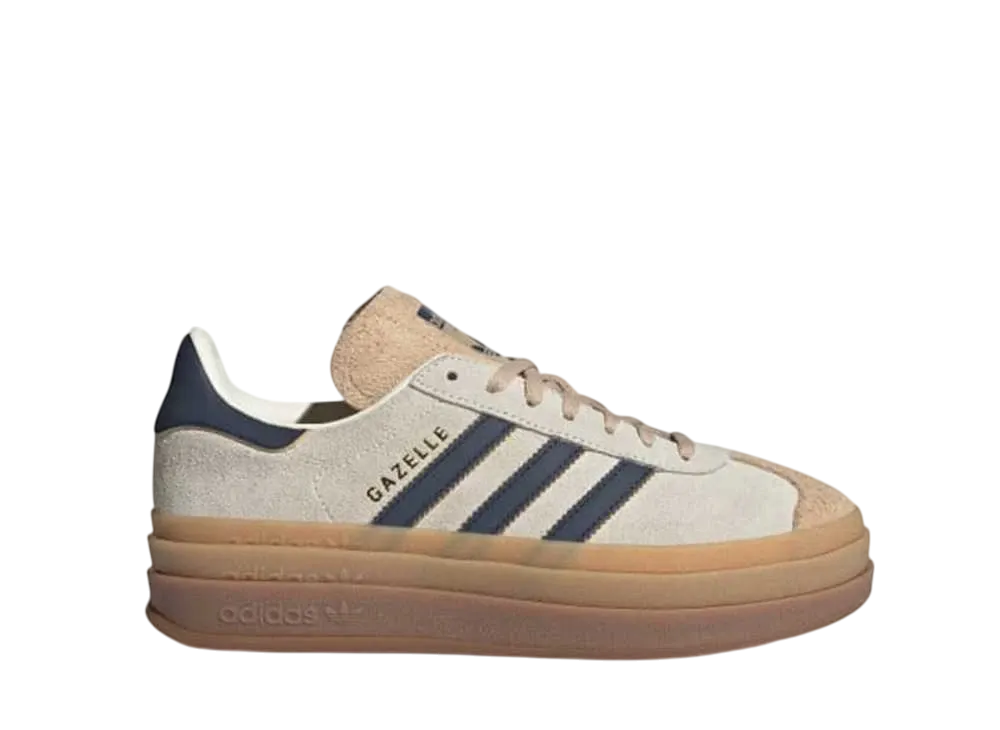 adidas Women's Gazelle Bold "Cream White/Night Indigo/Magic Beige"