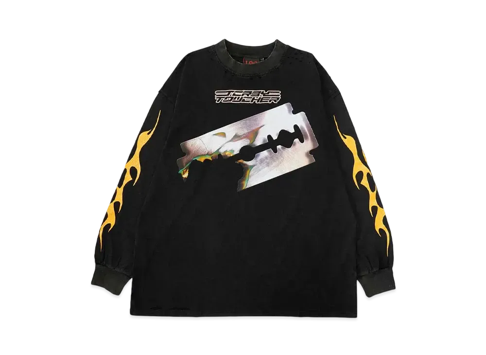 T.C.R BY TOUCHER T.C.R FIRE BLADE L/S TEE "BLACK"
