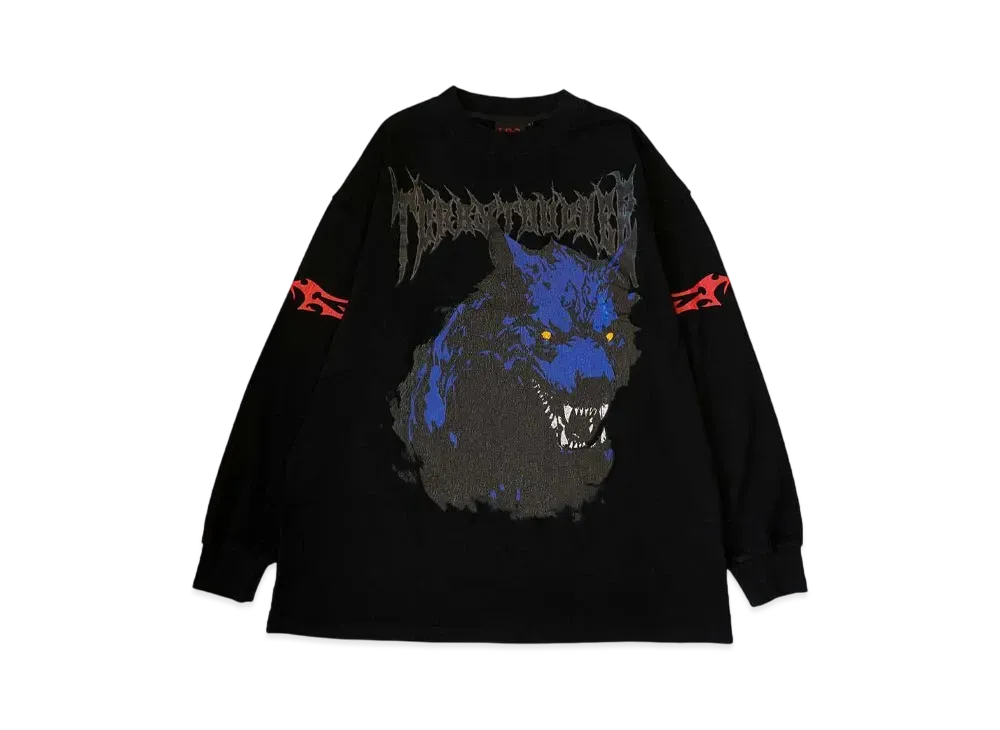 T.C.R BY TOUCHER T.C.R WOLF L/S TEE "BLACK"