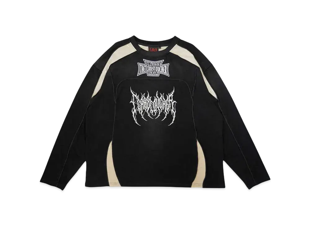 T.C.R BY TOUCHER T.C.R DARK RIDER WASHED SPLICED L/S TEE "BLACK"