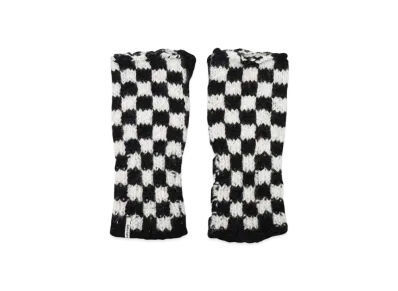 Bal CHECKERED HAND KNIT GLOVE "BLACK"