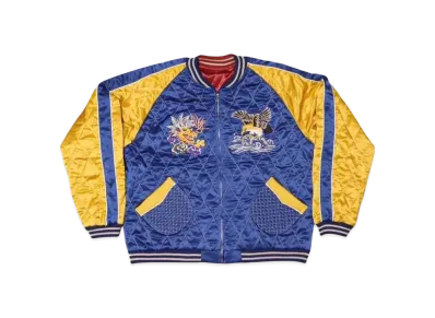 SAPEur Kids Reversible Souvenir Jacket "Burgundy/Blue"