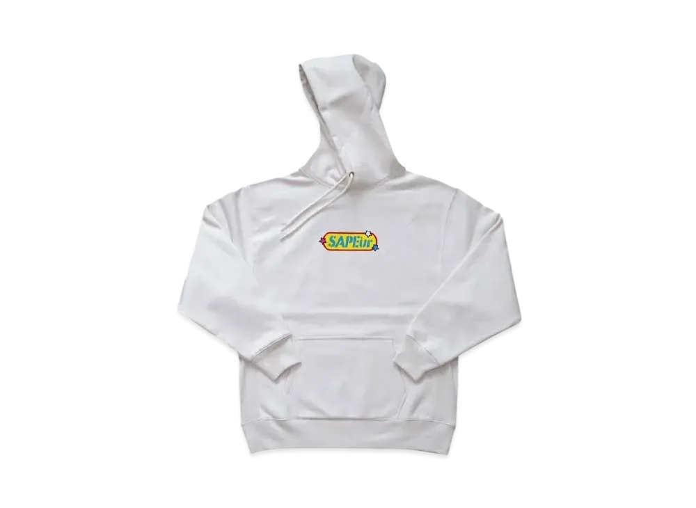 SAPEur Kids 70S Pop Head Hoodie "White"