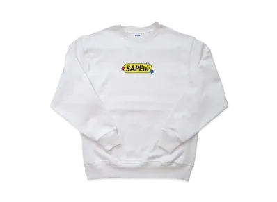 SAPEur Youth 70S Pop Head Crew Neck "White"