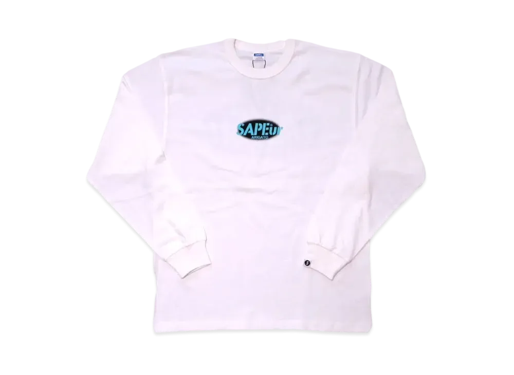 SAPEur Youth Oval Logo Long Sleeve Miint L/S Tee "White"