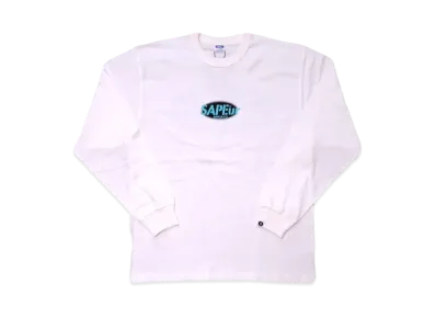 SAPEur Youth Oval Logo Long Sleeve Miint L/S Tee "White"