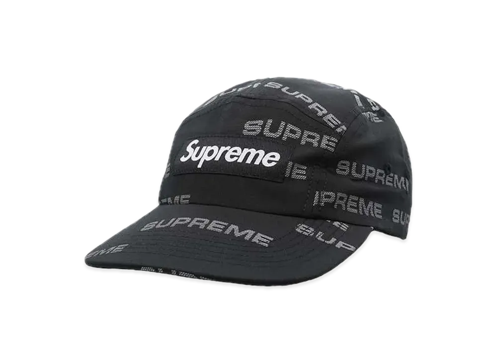 Supreme Reflective Jacquard Camp Cap "Black"
