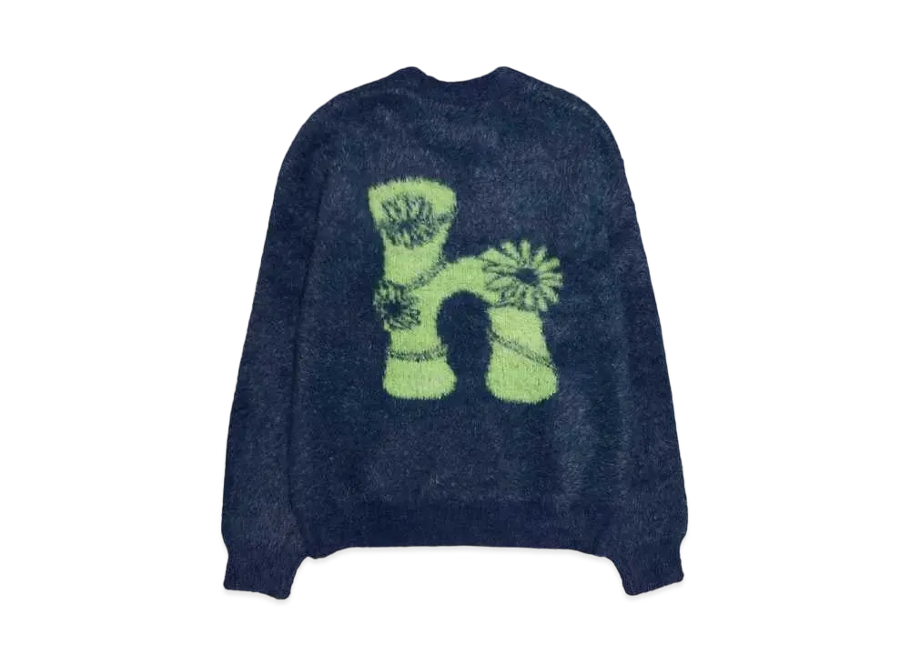 HTH H flower logo knit "NAVY"
