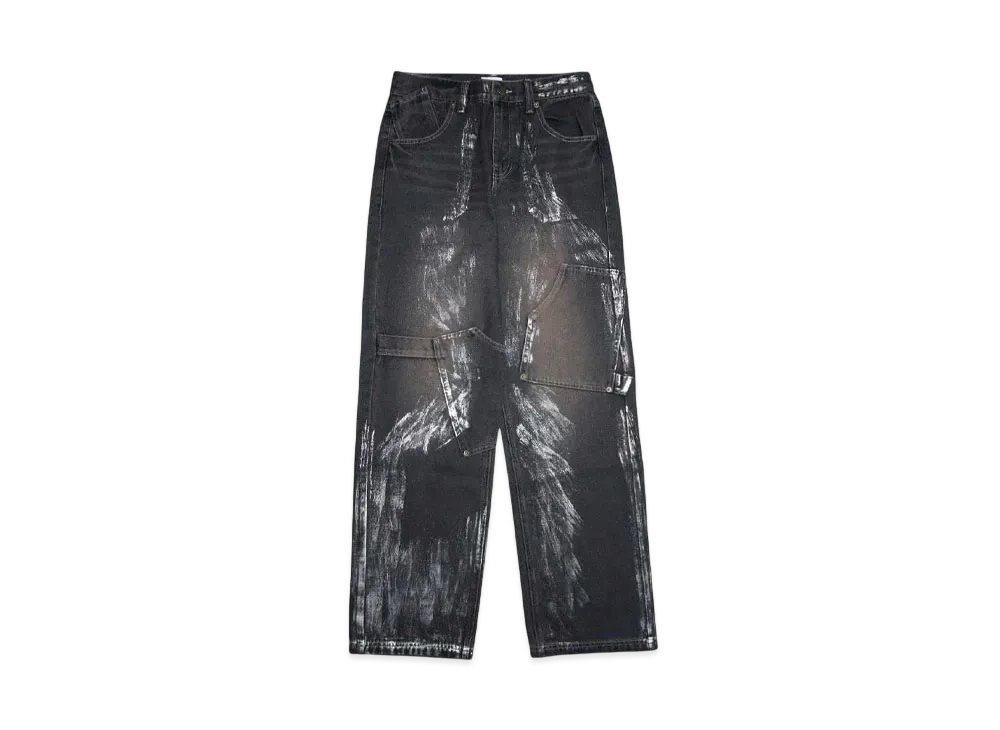 HTH foil print denim "INDIGO"