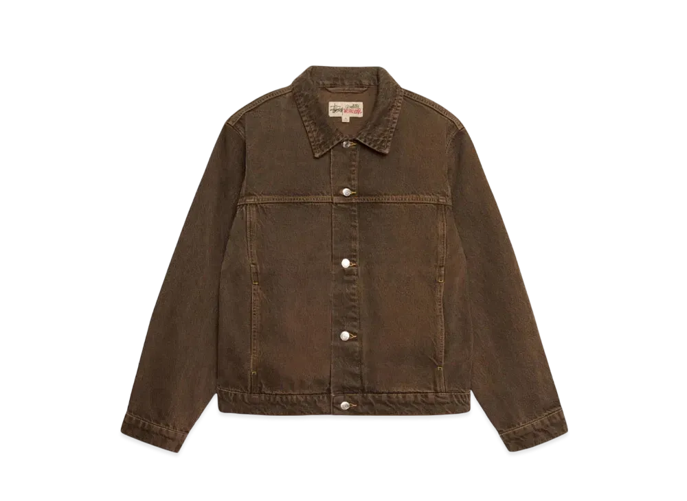 STUSSY トラッカー ジャケット デニム MASHROOM S Stussy Trucker Jacket Denim 