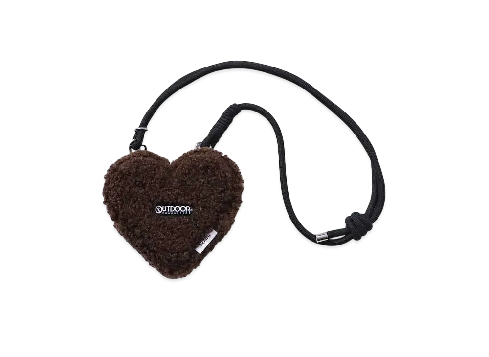 BASICKS x OUTDOOR PRODUCTS x Firsthand Mini Boa Heart Bag "Brown"