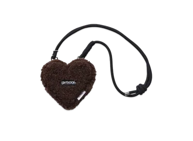 BASICKS x OUTDOOR PRODUCTS x Firsthand Mini Boa Heart Bag "Brown"