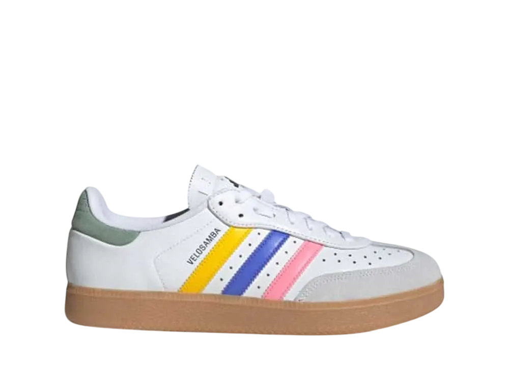 adidas Velosamba Leather "Cloud White/Cobalt Blue/Bliss Pink"