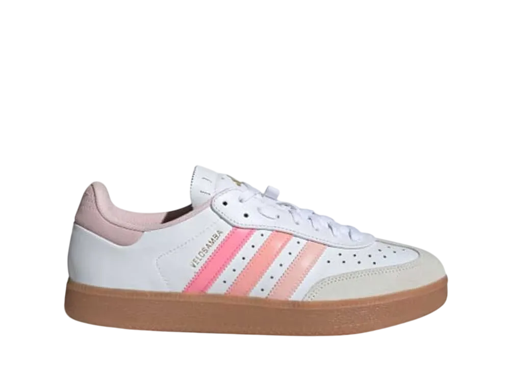 アディダス ベロサンバ レザー "クラウドホワイト/サンディピンク/ゴールドメタリック"