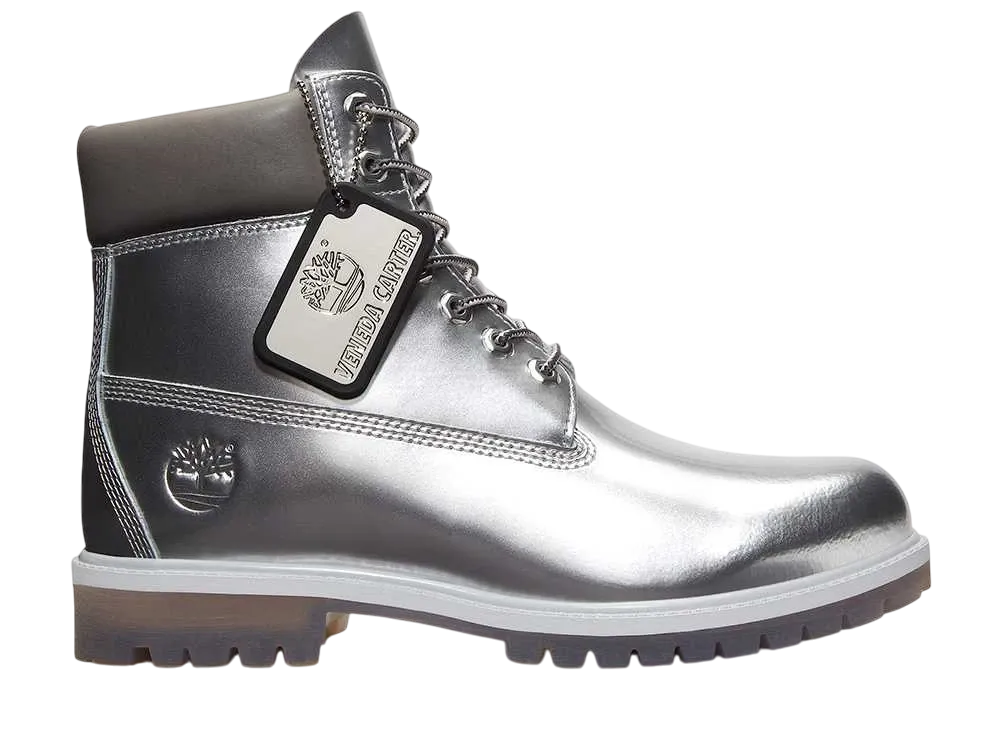 Veneda Carter × Timberland 6 Inch Lace Up Waterproof Boot "Silver Patent Leather"
