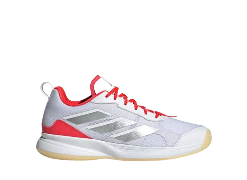 アディダス ウィメンズ アバフラッシュ ロー テニス "クラウドホワイト/シルバーメタリック/ルシッドレッド"