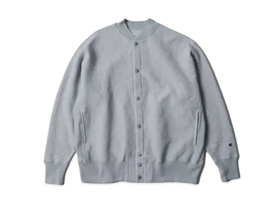 Champion x BEAMS by MIN-NANO Reverse Weave Snap Jacket "Silver Grey"