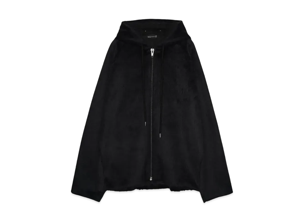 LAD MUSICIAN SHAGGY SWEAT ZIPUP PARKA "BLACK"