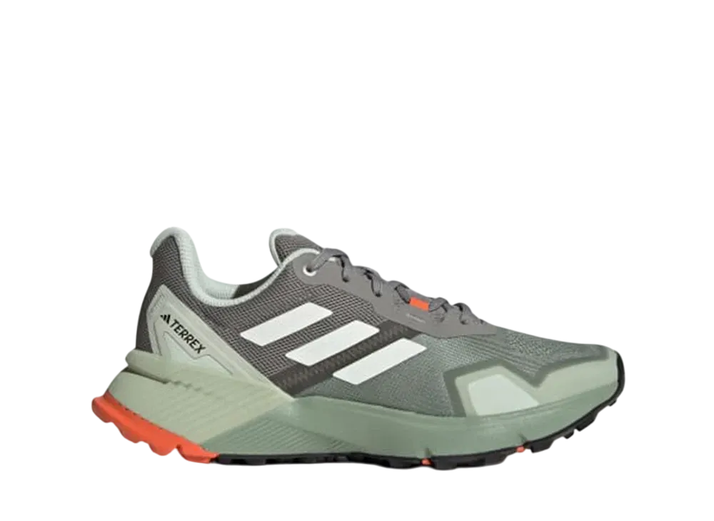 アディダス ウィメンズ テレックス ソウルストライド トレイルランニング "シルバーグリーン/オフホワイト/セミインパクトオレンジ"