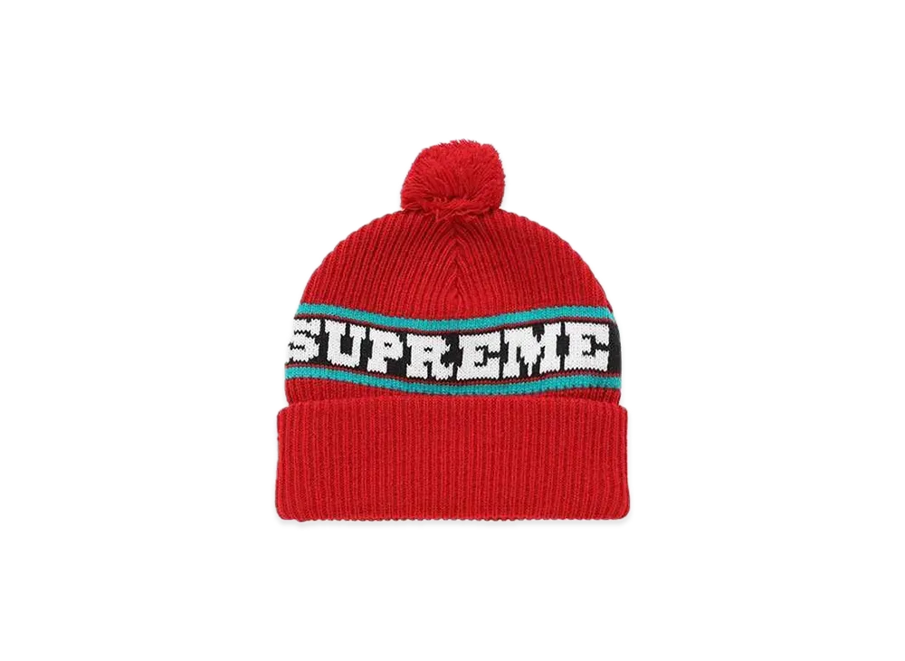 Supreme Big Stripe Beanie "Red"