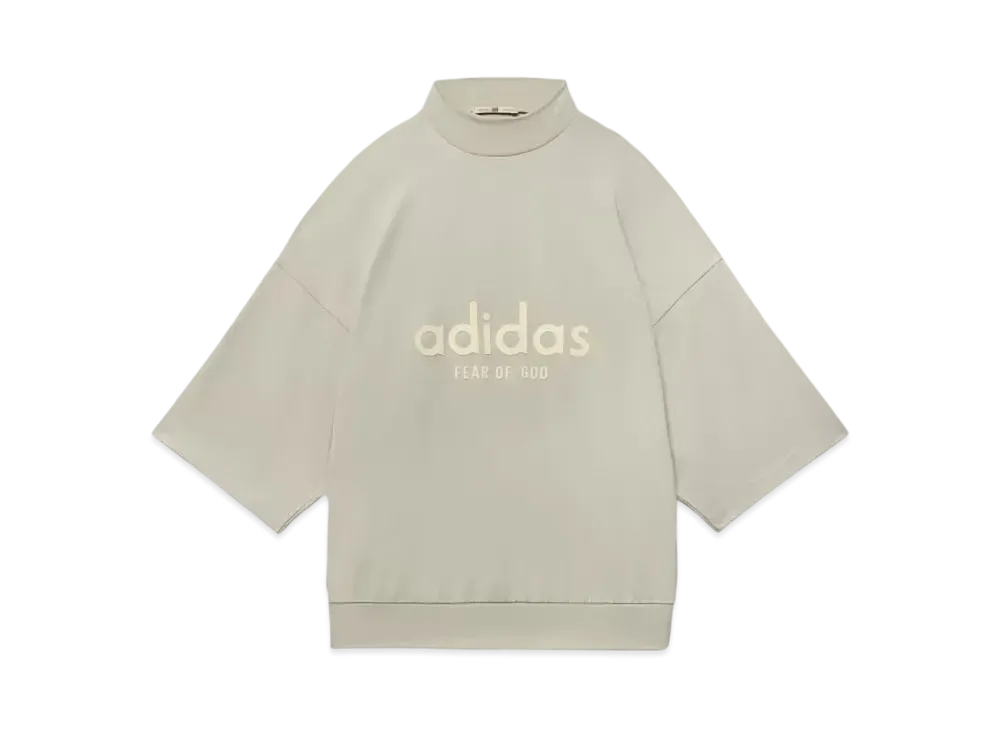 adidas x Fear of God Athletics Heavy Jersey 3/4 Sleeve Mock T-Shirt "Sesame"
