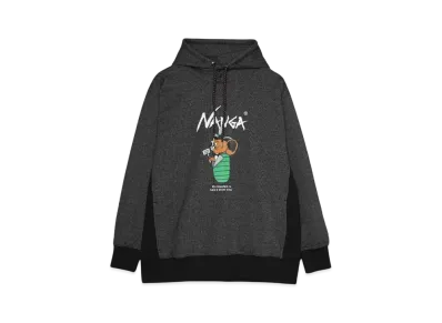 Jerry Ukai x NANGA ECO HYBRID Sleeping Jerry Marquez HOODIE "BLACK"