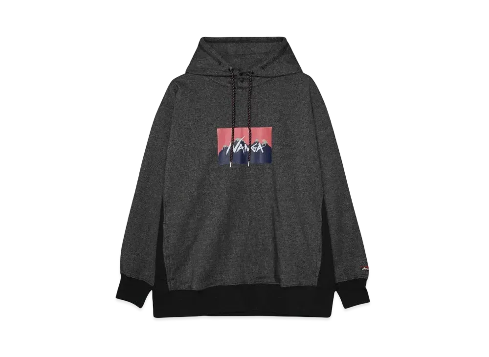 Jerry Ukai x NANGA ECO HYBRID NANGA LOGO HOODIE "BLACK"