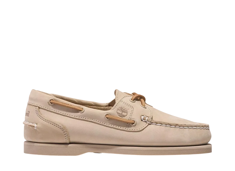 Timberland Women's Classic Leather Boat Shoes "Light Beige"