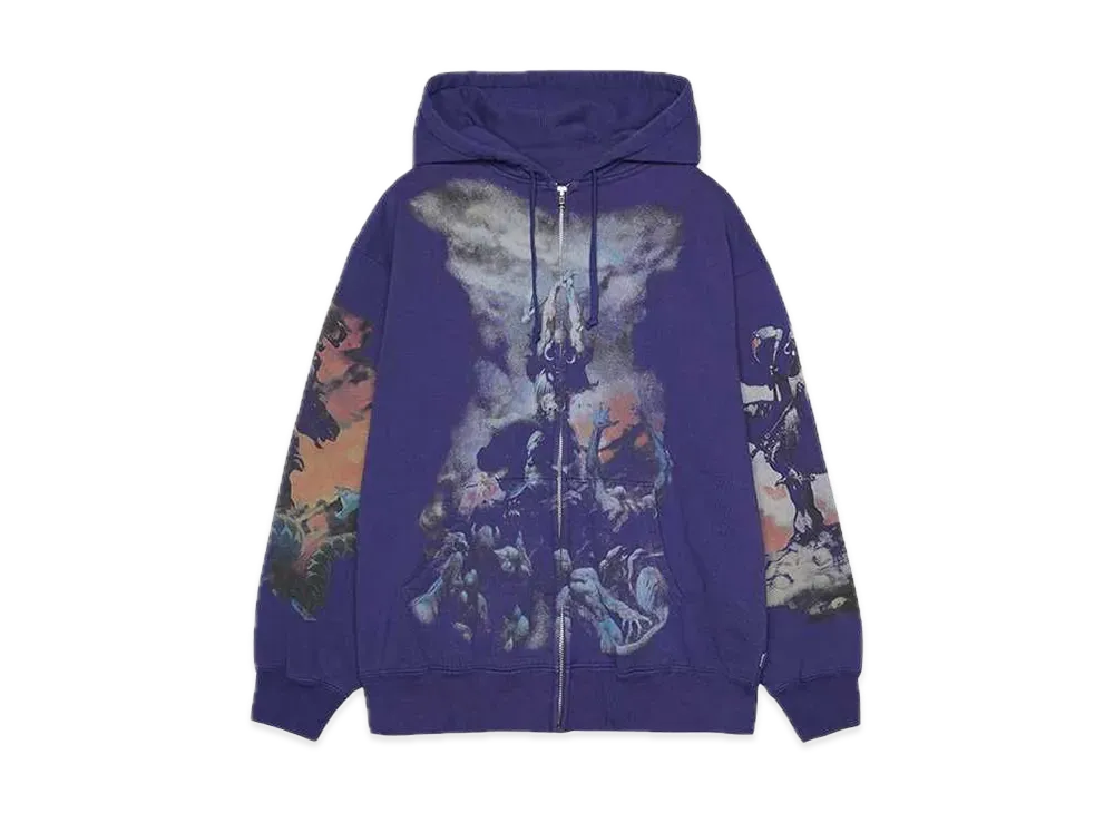 Supreme x Frank Frazetta Zip Up Hooded Sweatshirt "Navy"