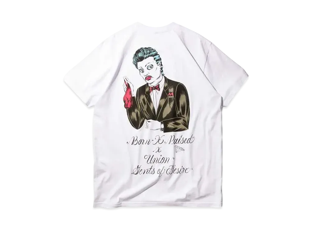 UNION x Born x Raised Gents Of Desire Larry Tee "White"