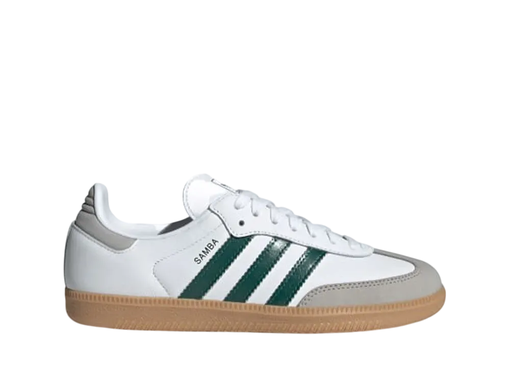 adidas Women's Samba OG "Cloud White/Collegiate Green/Grey Two"