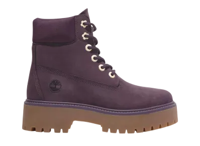 Timberland Women's Stone Street 6 Inch Lace Up Waterproof Boots "Dark Purple"