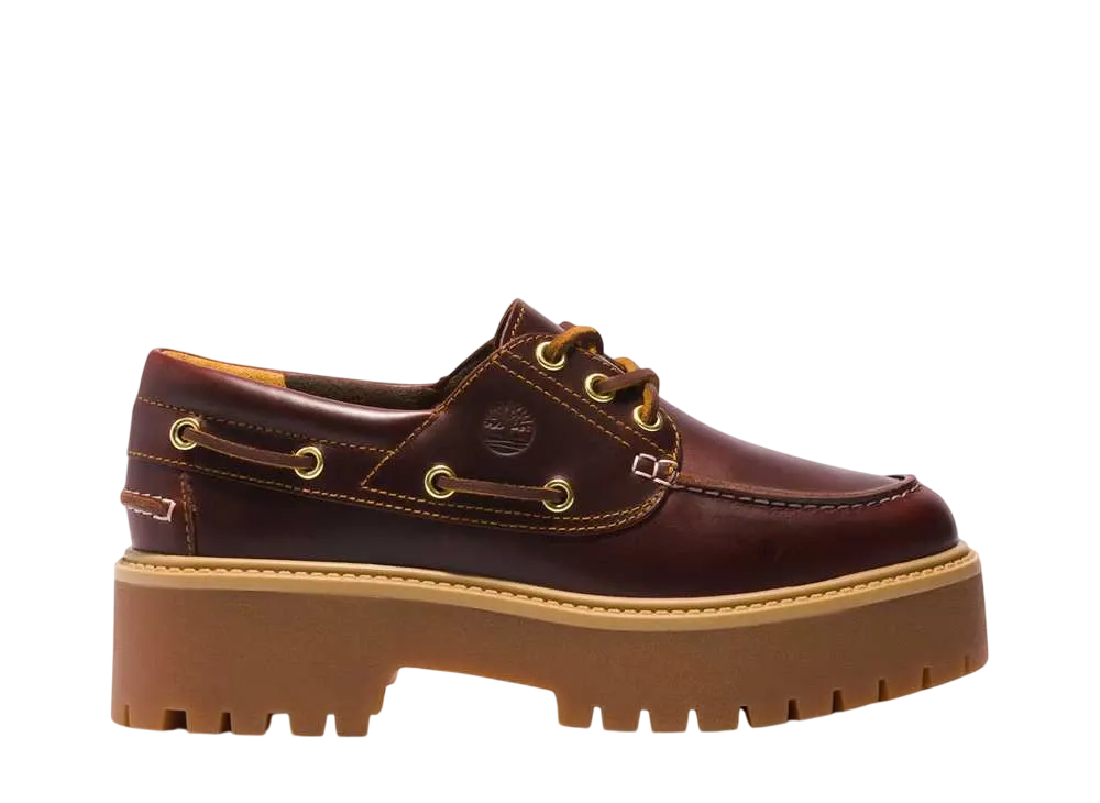ティンバーランド ウィメンズ ストーン ストリート ボート シューズ "バーントオーク"