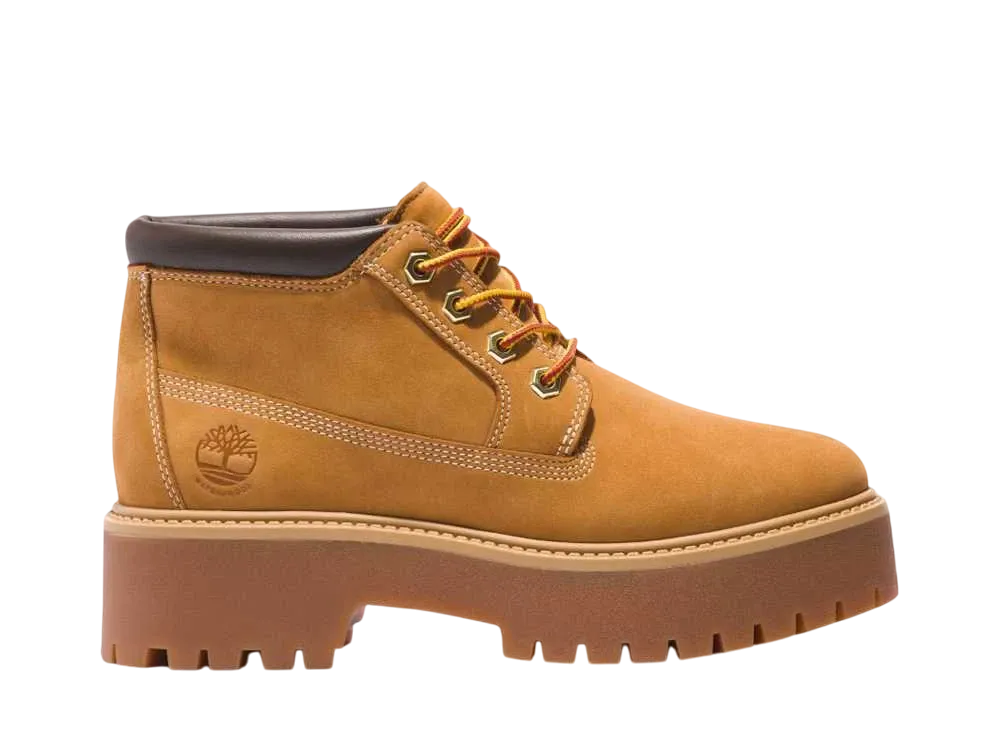 ティンバーランド ウィメンズ ストーン ストリート ミッド レースアップ ウォータープルーフ ブーツ "ウィート"