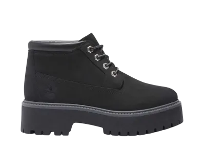 Timberland Women's Stone Street Mid Lace Up Waterproof Boots "Black"