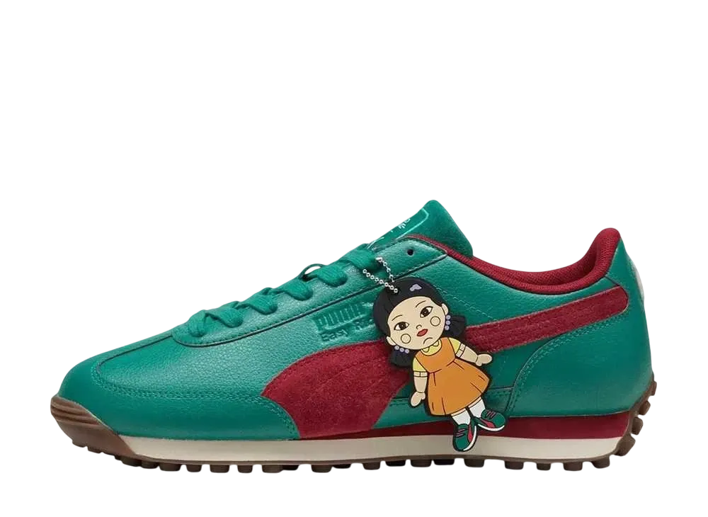 Squid Game × Puma Easy Rider "Intense Red/Dark Pine