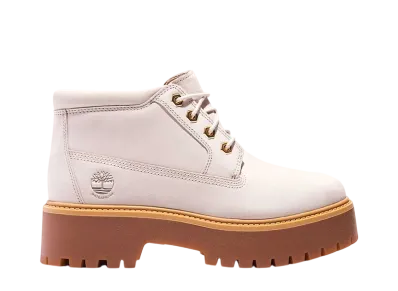 Timberland Women's Stone Street Platform Waterproof Chukka "White"