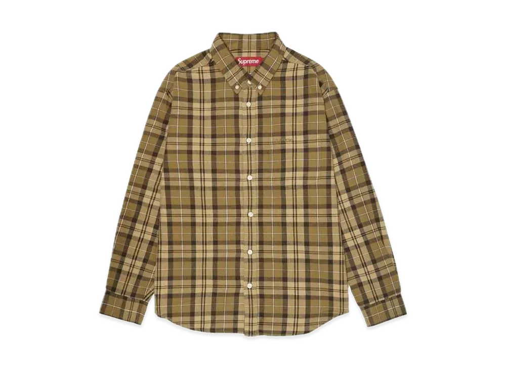 Supreme Plaid Flannel Shirt "Tan" (24FW)