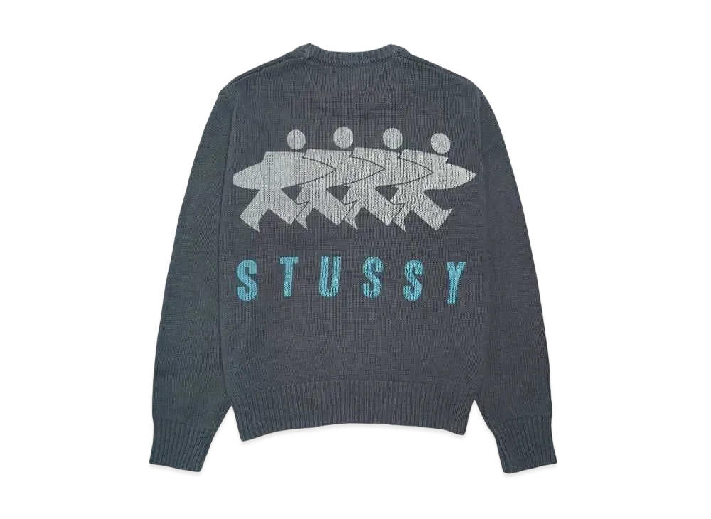 Stussy Surfman Icon Sweater "Dusty Blue" (FA24)