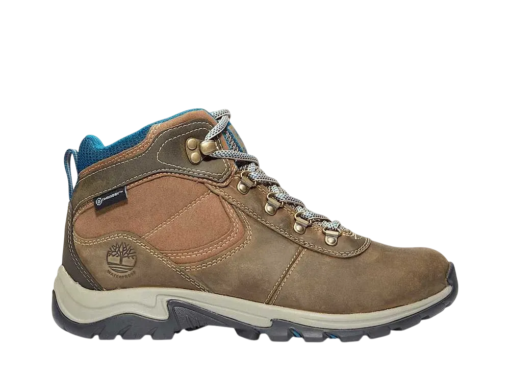 ティンバーランド ウィメンズ マウント マッドセン ミッド レースアップ ウォータープルーフ ハイキング ブーツ "ミディアムグレー"