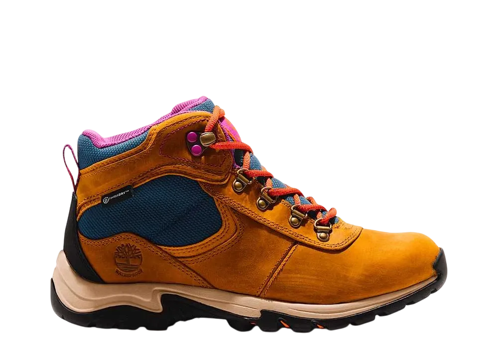 ティンバーランド ウィメンズ マウント マッドセン ミッド レースアップ ウォータープルーフ ハイキング ブーツ "ウィート"