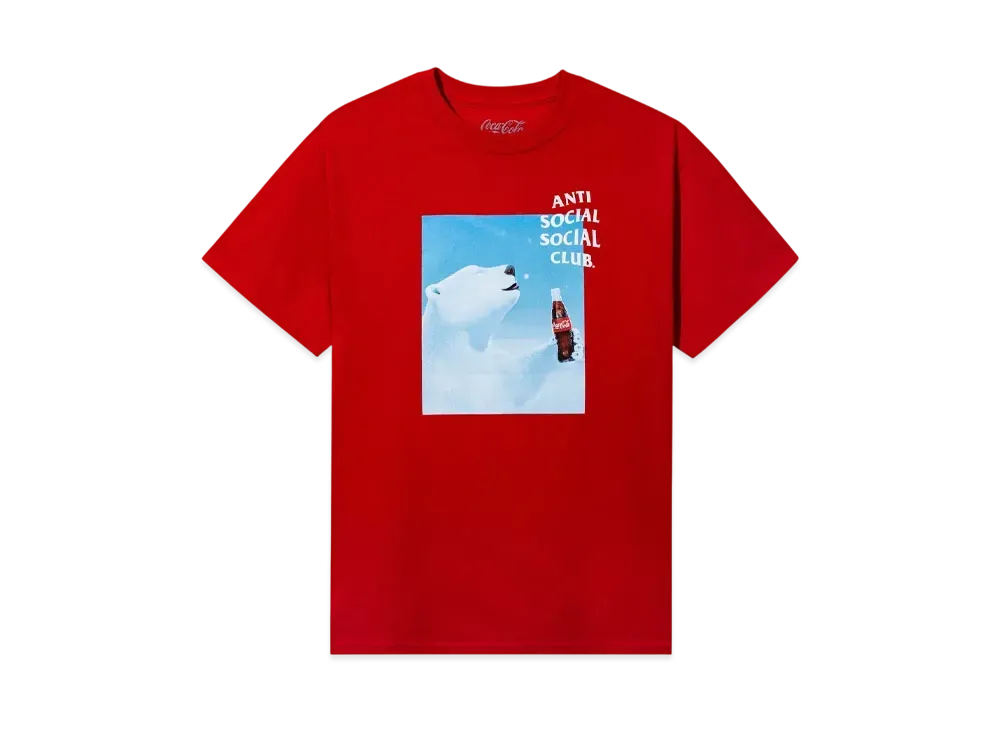 ANTI SOCIAL SOCIAL CLUB x Coca-Cola PB Snowflake Tee "Fiery Red"