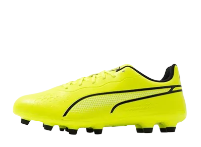 Puma King Match Wide HG/AG "Electric Lime/Puma Black"