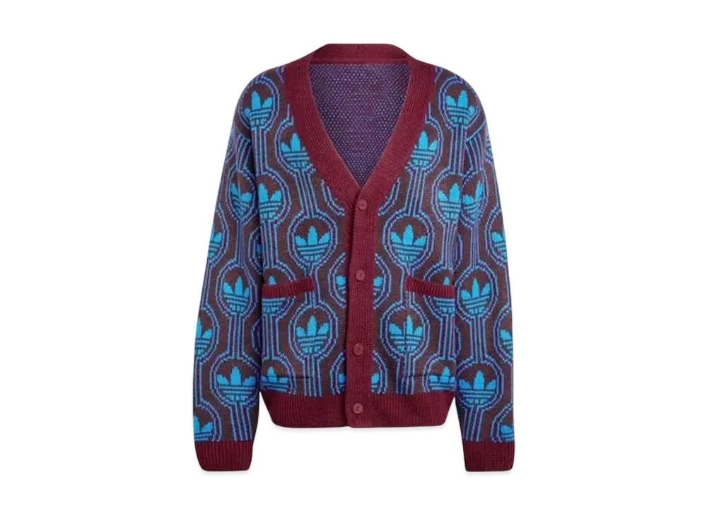 adidas Originals 70s Trefoil Cardigan "Shadow Red/Blue"