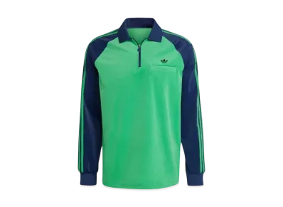 adidas Originals 70s Velor Polo "Green/Night Indigo"